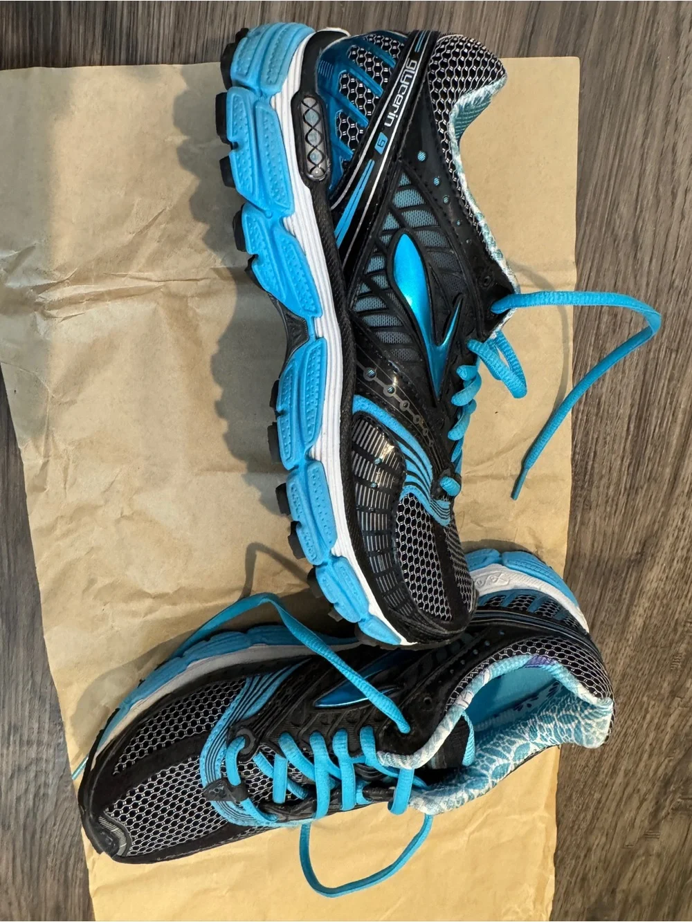 Brooks Women's Black and Blue Running Shoes